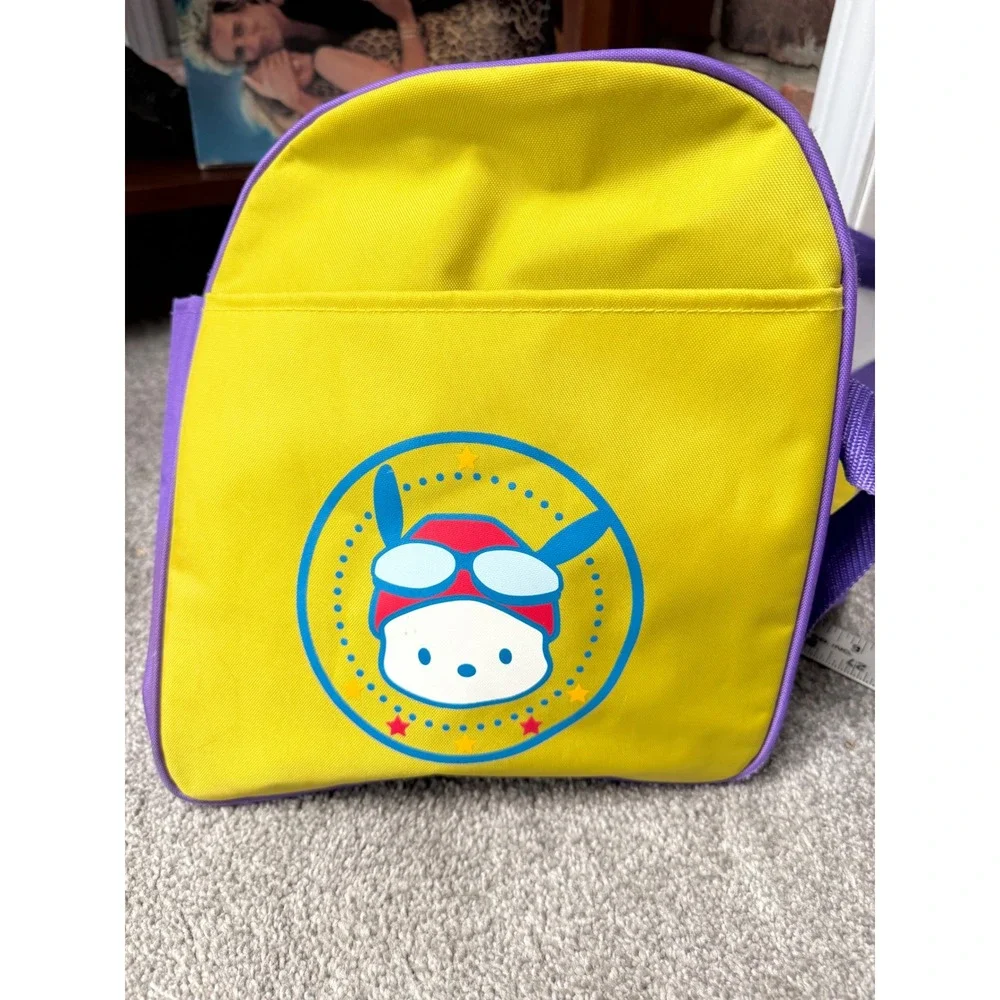 Vintage 1999 Sanrio Pochacco Duffle Bag Purple Teal Yellow Large Travel Gym Bag